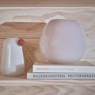 OYOY LIVING Lasi 手作琉璃水滴花器 - 玫瑰粉