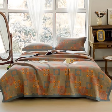 Well Life 悅生活 Best buy 純棉厚磅密織復古蓋毯 2件  琉璃時光