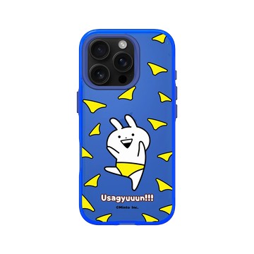iPhone 16 Pro Clear 激光藍 - Usagyuuun 小突兔 - 活力黃褲褲