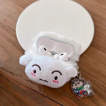 小狗小白🐶毛絨絨外殼 蘋果AirPods 3代 Pro2 保護殼 AirPods4代/4降噪版藍牙耳機殼 12代耳機套