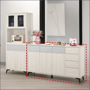 4 / 5尺岩板收納櫃(下座)  / 6尺高收納櫃 電器櫃 餐邊櫃 餐櫃 廚櫃 碗盤櫥櫃【149B16971】Leader傢居館149-H32