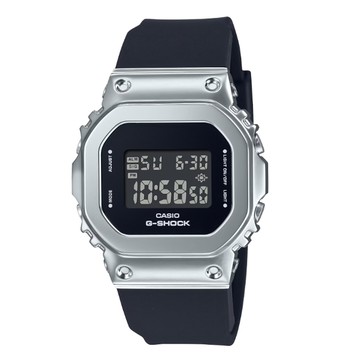 【CASIO 卡西歐】G-SHOCK 工業風金屬感電子錶 銀 GM-S5600-1_38.4mm