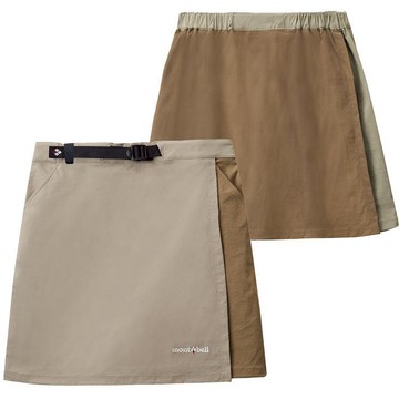 Mont-Bell Stretch OD 女款休閒短褲/登山短裙/快乾排汗褲裙 1105583 LK/SD 淺卡/淺褐