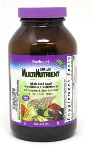 Bluebonnet Nutrition Super Earth MultiNutrient Formula Iron Free 180 Caplets