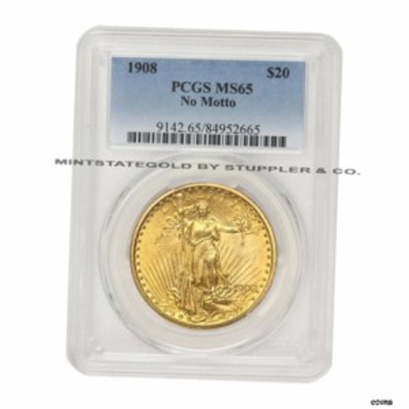 アンティークコイン NGC PCGS 1908年 ゴールド セントゴーダン ダブル