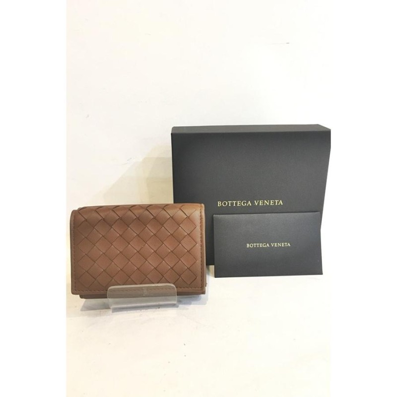 二子玉) ボッテガヴェネタ BOTTEGA VENETA ミニウォレット 三つ折り 