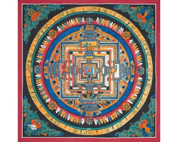 **精細時輪金剛曼陀羅西藏唐卡**