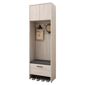 Boden-伊莎2尺二門下開放式高鞋櫃/玄關收納櫃/隔間置物櫃-座鞋櫃款-60x40x196cm