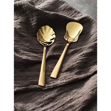 304不銹鋼香檳金色小勺子 甜品勺雪糕勺冰淇淋勺子精美攪拌咖啡勺