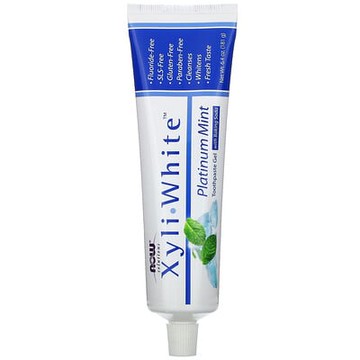 NOW Foods, Solutions，XyliWhite，牙膏凝膠，Platinum 薄荷，6.4 盎司（181 克）