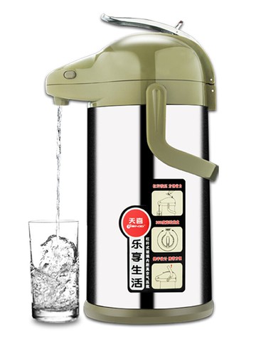 天喜氣壓式熱水瓶保溫壺家用開水瓶熱水壺按壓暖壺大容量保溫水壺