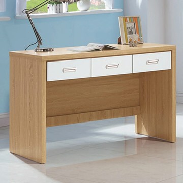 文創集 慕容4尺三抽書桌(二色可選)-120x56x79cm免組