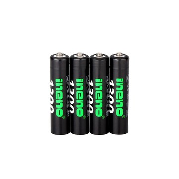 iNeno 4號/AAA 恆壓可充式 1.5V鋰電池 全新特大能量 1300mWh 4入