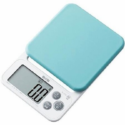 タニタ クッキングスケール キッチン はかり 料理 シリコンカバー付き デジタル 2kg 0.1g単位 ブルー KJ-212 BL カバーが洗える＿並行輸入