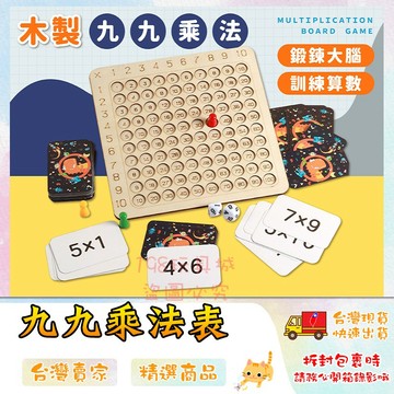 九九乘法表 乘法練習表桌遊 九九乘法教具 九九乘法口訣表 乘法學習 🔥台灣現貨🔥 😽198玩具城😽 W1621