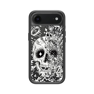 iPhone Air Mod NX -邊框背蓋組合 (相機按鈕) 黑 - Ted Leonid Melendres - Rebirth Skull 重生的骷髏