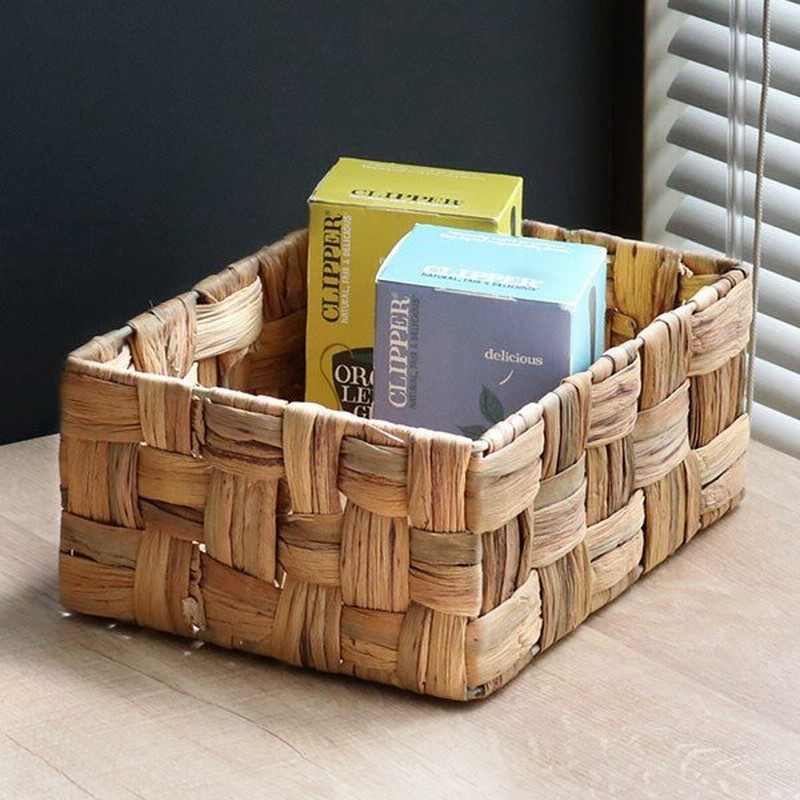 収納ボックス バスケット 約 幅18 奥行26 高11cm かご ウォーターヒヤシンス 小物入れ 収納 小物 収納ケース 通販 Lineポイント最大get Lineショッピング