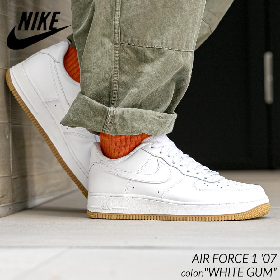 NIKE AIR FORCE 1 '07 WHITE GUM ナイキ エアフォース 1 スニーカー ( 白 ホワイト ガムソール メンズ  DJ2739-100 ) | LINEショッピング