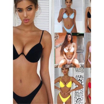 Split Swimsuit Push Up Triangle Bikini 分體泳裝三角杯比基尼