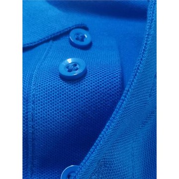 2025純棉POLO衫夏短袖男士商務工衣定制長袖翻領T恤寶藍色印LOGO