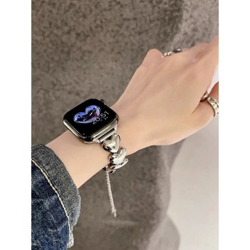 《台灣出貨》適用 APPLE WATCH 立體愛心錶帶 手鐲錶帶 SE S11 S10 46mm 44mm 女士錶帶