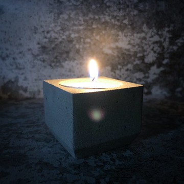水泥製極簡風格小蠟燭台
