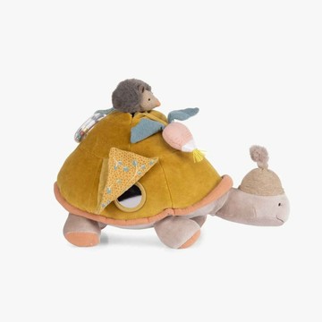 法國 Moulin Roty 三隻小兔多功能烏龜玩偶 43x21cm