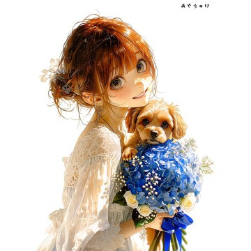 【4 月新作 3】07-120-0165 人物貼紙 春日少女與動物