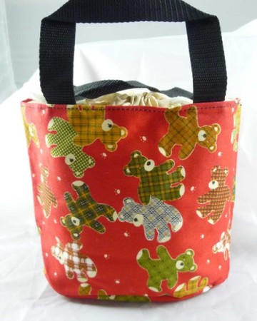 【震撼精品百貨】日本泰迪熊~縮口提袋『紅/粉』(共2款)