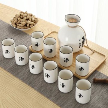 日式和風酒具陶瓷分酒器小酒壺清酒杯白酒杯烈酒小杯酒具套裝家用
