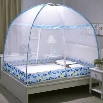 免安裝蒙古包蚊帳1.5m1.2m床單人學生宿舍雙人1.8m床雙開門加密