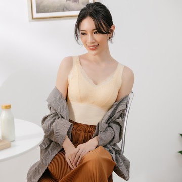 (M-2L) 完美曲線零著裸感 內外穿搭蕾絲輕塑美體衣BRA-T_膚色