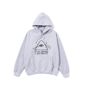 日本限定 POELR PSYCHEDELIC HOOD 山型眼彩虹經典帽T / 灰色