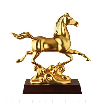 桌上擺飾 【木洸】騰飛馬輕奢馬擺件 喬遷開業禮物 新年裝飾品 新年擺件 馬年擺件 桌上擺飾
