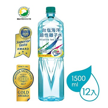 台鹽海洋鹼性離子水/1500ml/12入