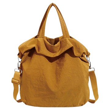 Sayaka 紗彌佳 旅途之間 純色輕量時尚褶皺防潑包 肩背手提斜背三用包  黃色  均碼