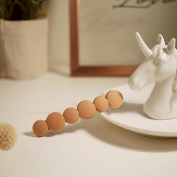 G&G圓形拼接自動夾-橘色（8.5cm）