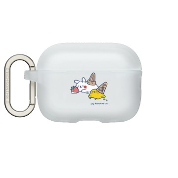 AirPods Pro 2 AirPods Case 透明 - 懶散兔與啾先生 Lazy Rabbit and Mr.Chu - 融化的冰