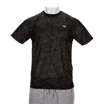 New Balance 男款 黑色 美規 圓領 上衣 運動 休閒 短袖 MT51207BK