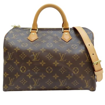 【二手名牌BRAND OFF】LOUIS VUITTON 路易威登 棕色 原花 PVC帆布 Speedy Bandoulière30 两用包 M41112 (有異味)