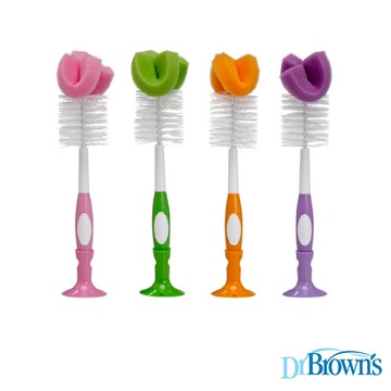 美國【Dr.Brown's布朗博士】海綿刷頭奶瓶刷 (隨機顏色)