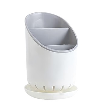 Winprice 筷子餐具瀝水收納筒  灰色  PP塑料  ABS塑料  1個