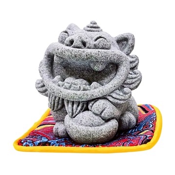 富貴財寶 青砂石瑞獸擺件  萌寶 灰色  1個