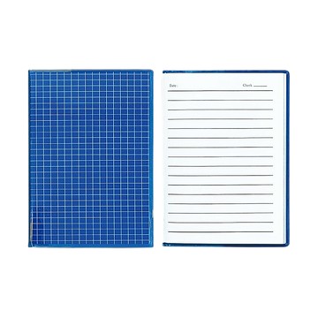 全勝 50K 藍色透明膠皮書套筆記本(橫線本/隨身筆記/側翻筆記/定頁筆記/筆記本)
