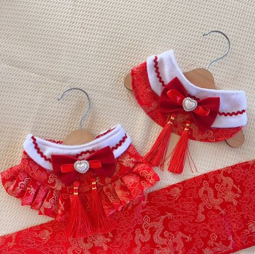 手工圍巾，新年款，紅