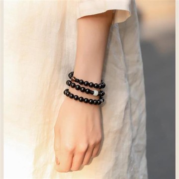 【米蘭精品】現貨+預購 佛珠108顆念珠硃砂手鍊朱砂手珠手鏈串珠手繩-轉運淨化黑檀木佛珠2款74lh120