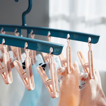 新款創意一字式多夾衣架