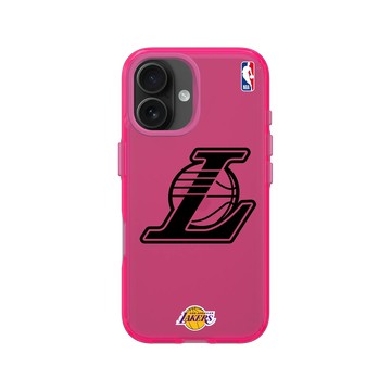 iPhone 16 Clear 粉漾桃 - NBA - B&W-洛杉磯湖人 L.A. Lakers B&W