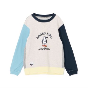CHUMS KASEKI CIDER Kids Booby Bird University Crew Top 中大童 圓領套頭衫 Lt.BlueCrazy CH201086C103