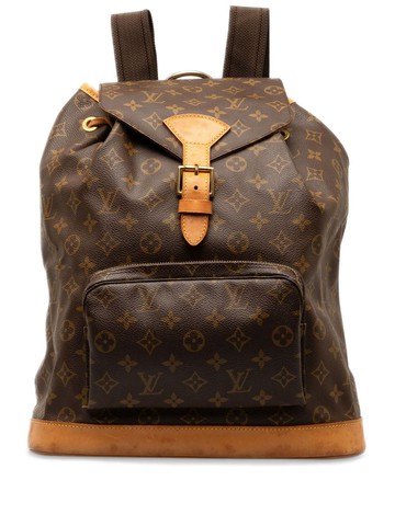 Louis Vuitton Pre-Owned - 1995 Montsouris GM backpack - women - Canvas/Calf Leather - One Size - Brown